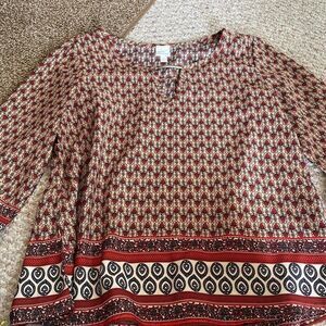 Cover stitched blouse M